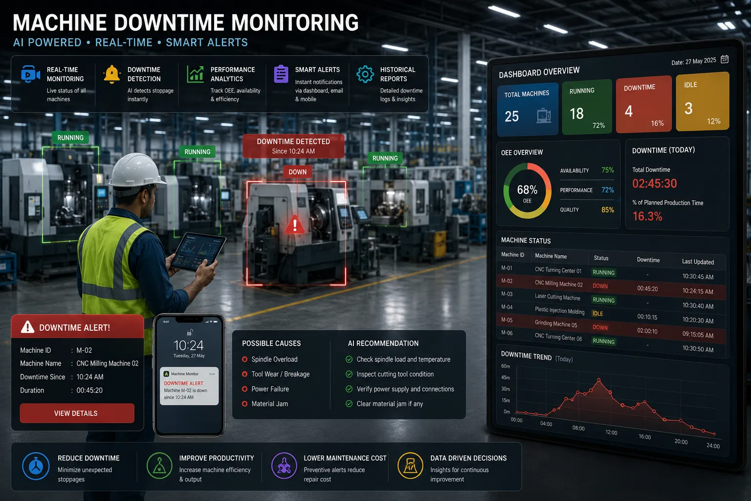 Machine Downtime Analytics System